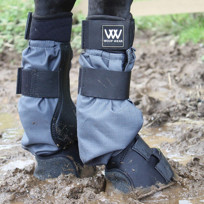 Woof Wear 2022 Mud Fever Boots - Black/Turquoise