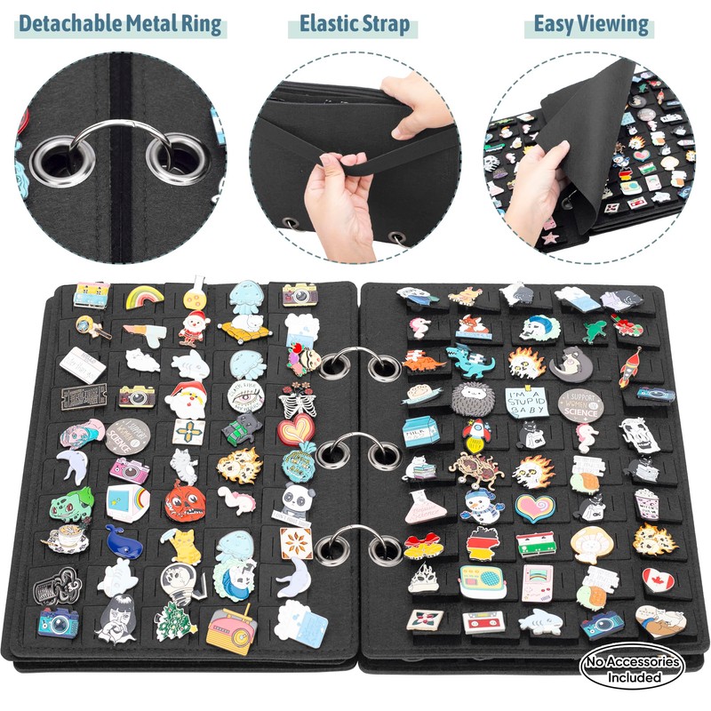 PACMAXI Pin Display Book - Flip-Page Enamel Pin Collection with
