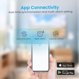 Réveil Parlant avec Grand Bouton pour Malvoyants, Démence et Parkinson - Soulagement du Stress avec Messages Vocaux, Application iOS et Android pour Rappels Faciles et Gestion du Temps (Français)