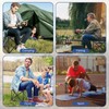 XplrKamp Padded Camping Stool, 18" 500lb Oversized Foot Rest, Black,