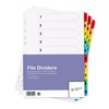 File Dividers A4, 10 Part Folder Dividers for Ring Binders