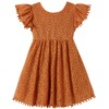 Niyage Tie-Back Toddler Dress Girls Lace Bow Backless Pom Pom