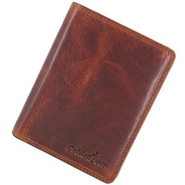 Large Leather Wallet for Men with RFID Protection, Large Wallet with Coin Compartment, 15 Compartments, Genuine Leather Wallet for Men, Brown, brown, Classic