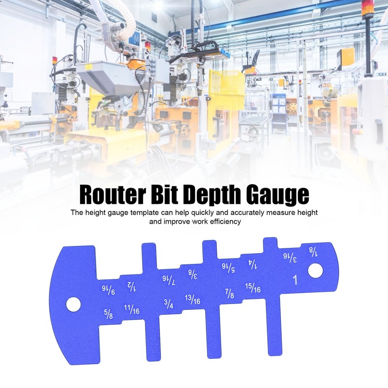 Router Depth Gauge Tool Imperial Height Measurer Template DIY Woodworking