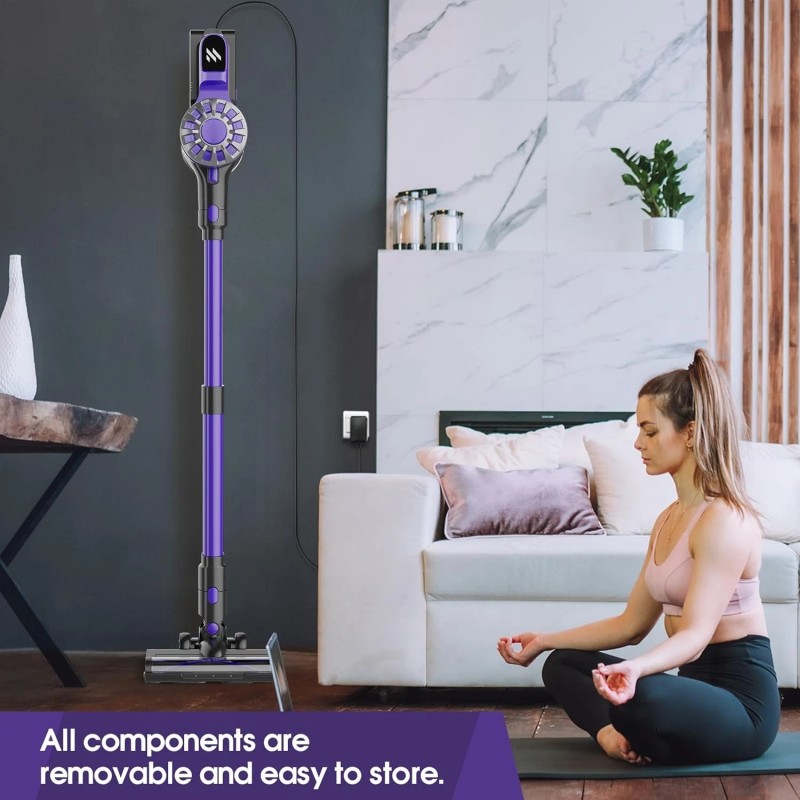 OMESER 38Kpa Cordless Vacuum Cleaner 500W Lightweight Stick Vacuum Cleaner