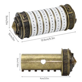 Da Vinci Code Cryptex Puzzle Box, Mini Cryptex Lock Money Puzzle Box with Hidden Compartments, Anniversary Valentine's Day Romantic Birthday Gifts for Her Men Women Girlfriend (White)