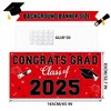 LEVGSAK Red 2025 Graduation Party Plastic Backdrop
