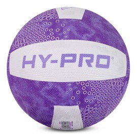 Hy-Pro Nova Netball - Size 5, Durable Rubber composition, Purple and White, Training, Practice, Match, Indoor and Outdoor