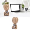 Funny Face Planter Pot Girl Head Planter Innovative Decorate Resin