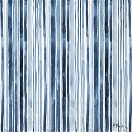 Boston International IHR - Servilletas de papel de 3 capas para uso diario, tamaño de cóctel de 20 unidades, Coastal Ikat