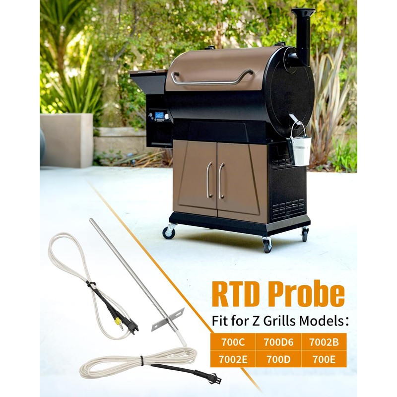 Pellet Grill Split RTD Probe Fit for Z-Grill for 700