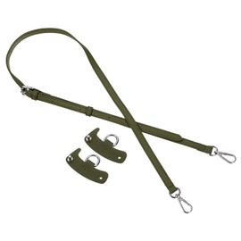 sourcing map Leather Bag Strap Replacement Adjustable Crossbody Bag Straps Conversion for Shoulder Bag Handbag Purse, Dark Green, Silver Buckle, 1 Set
