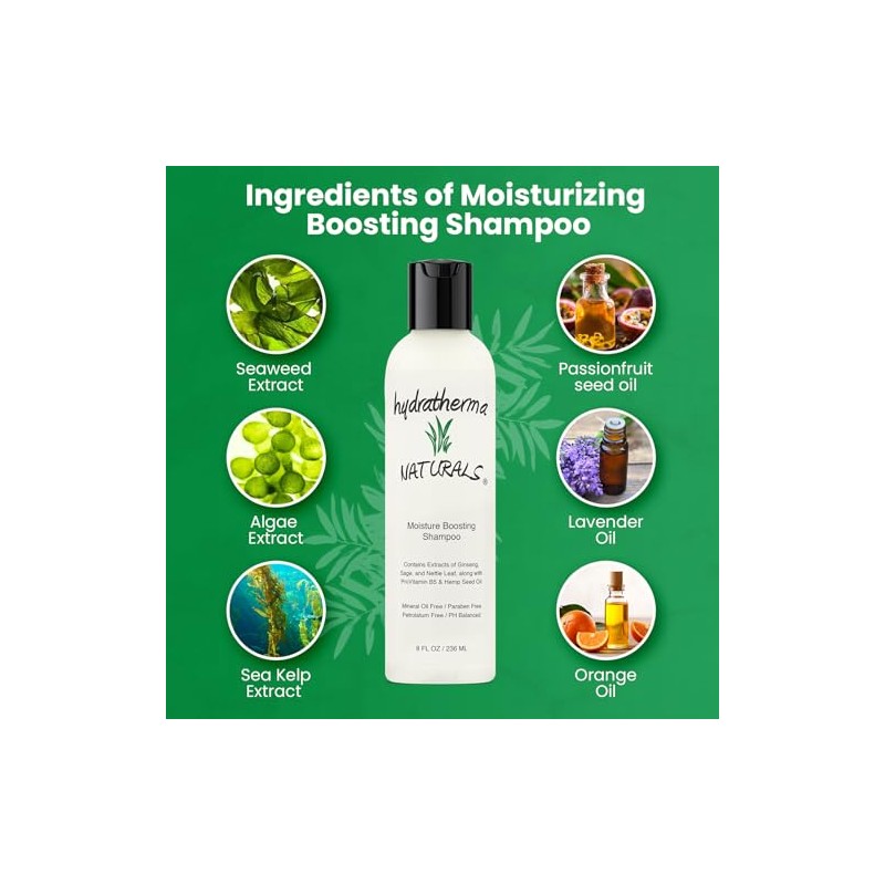 Hydratherma Naturals Moisturizing Boosting Shampoo, 8.0 Fl. Oz