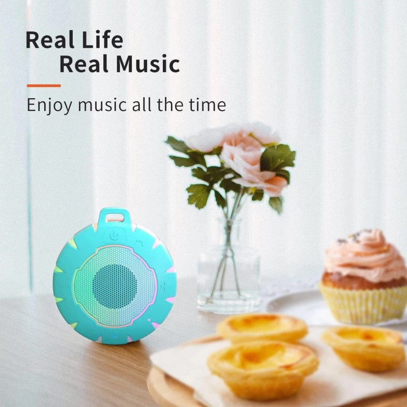 HEYSONG Waterproof Portable Bluetooth Shower Speaker, Clear Sound