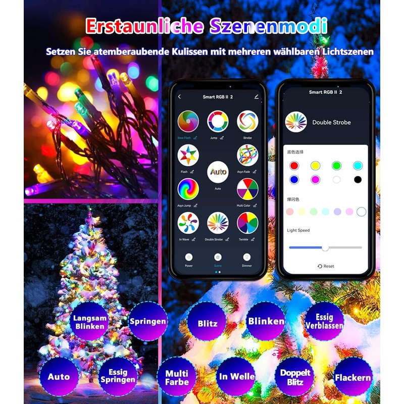 DOTWAYAW Smart Christmas Tree Fairy Lights (2 m 256 LEDs)