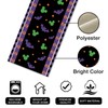 Halloween Bat Table Runner, Black Purple Skull Polka Dot Kitchen