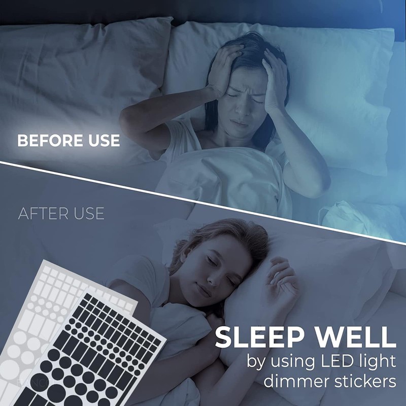 4pcs Dimming Stickers，LED Light Blackout Sticker Light Dimming Stickers, Suitable