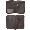 Polare Full Grain Leather Travel Passport Wallet with YKK Zipper