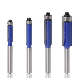 BIGP 4 x 6 mm Shank Flush Cutter, 1/4 Inch 5/16 Inch 3/8 Inch 1/2 Inch Cutting Diameter Wood Cutter Router Bit Router Bit Router Bit Woodworking Milling Tools