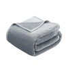 AMBERIS Throw Blanket Grey, Moderately Thick Faux Fur Soft Blanket
