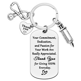 Ximalun Nurse Thank You Gifts RN Nurse Keyring Nurse Appreciation Gifts Nurse Practitioner Gifts Nurse Coworker Gift Nurse Employee Gift Nurse Week Day Birthday Christmas Leaving Retirement Gift