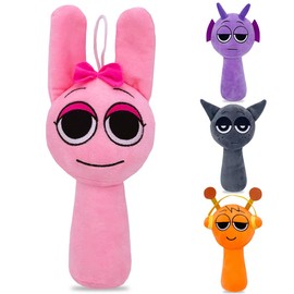 Philoctes Sprunki Plush Rosa,25 cm Plushies Horror Musikspiel Kuscheltier,Incrediboxes Stofftier,Spielfigur Spielzeug für Mädchen und Jungen,Kinder Spielzeug für Fans & Sammler ab 15 Jahre