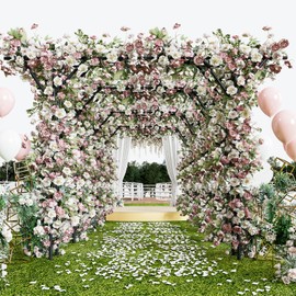 Supersize Flattop Garden Arch, 140.7" L x 106.3" H Garden Trellis Arch