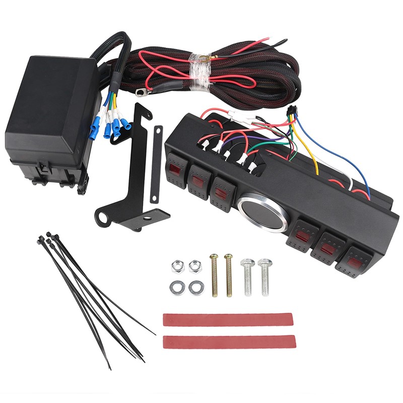 PKEDUO 6 Gang Rocker Switch Panel Overhead with Relay Box