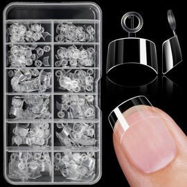 Lifextol Lifextol 240pc Square Gel Nail Tips Short Fake Nails for Press on Nails Clear Acrylic Nails Tips, 12 Sizes Half Cover Nail tips Square Soft Gel Nail Tips False Nails Extension Artificial Fingernail