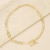 Ettika Choker Necklace for Women. 18k Gold Plated Golden Flat