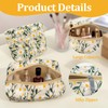 2PCS Floral Makeup Bag Set, Portable Zippered Cosmetic Bags for