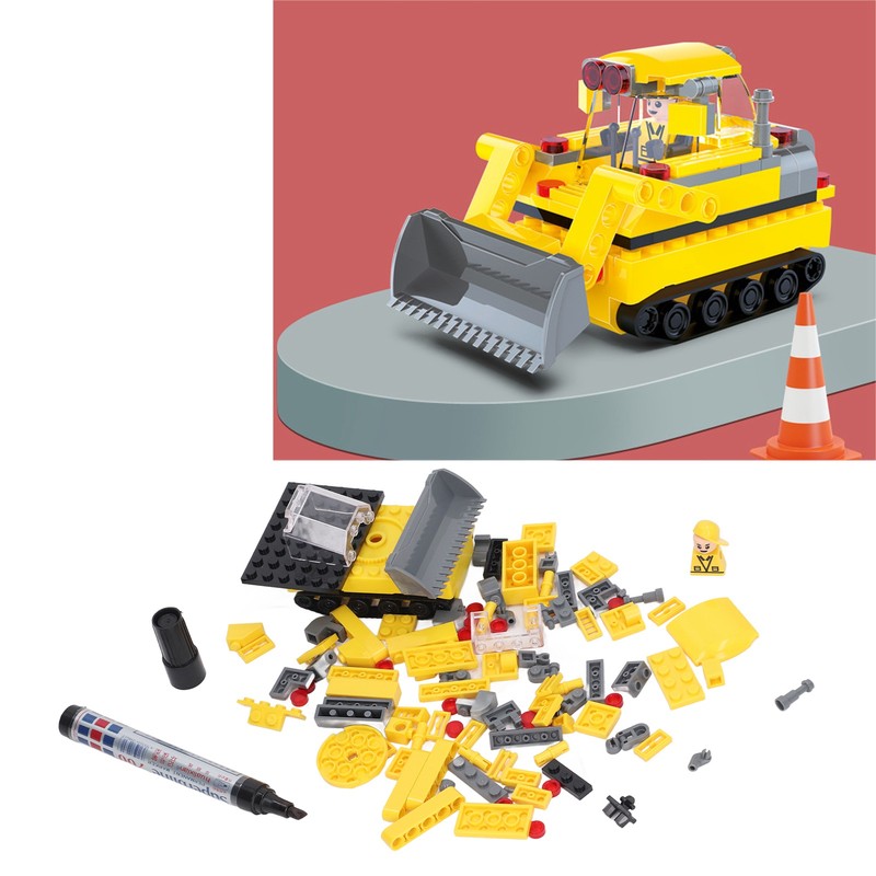 Digging Truck Toy Inductive DIY Assembly Electronic Vehicle Excavator Construction