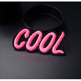 Unbranded Pink Cool - Embroidered Iron On Patch PB19