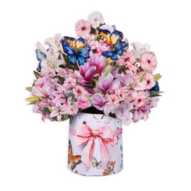 3D Pop Up Flower Card, 3D Paper Flowers Bouquet for Women - Thoughtful Gift for Mom Wife Girlfriend Sister Daughter Friend | Birthday Thank You Anniversary Valentine's Day Christmas Mother's Day Thinking of You Get Well Card