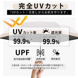 (Ultra Lightweight 4.7 oz (135 g), TV CM Broadcasting! Men's Parasol, Folding Umbrella, Small, 6 Ribs, Storage Pouch Included, Full Light Blocking, Foldable, Bi-Color, UPF50+, UV Blocking, Heat