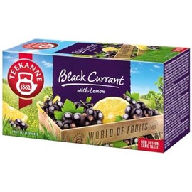Teekanne Black Currant with Lemon All Natural Fruit Flavored Infusion Tea 20 Teabags