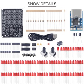 Youmile Soldering Practice Kit LED chasing light kit X/Y axis mobile fun electronic production DIY welding practice training assembly parts with PDC004-PD decoy 9V module
