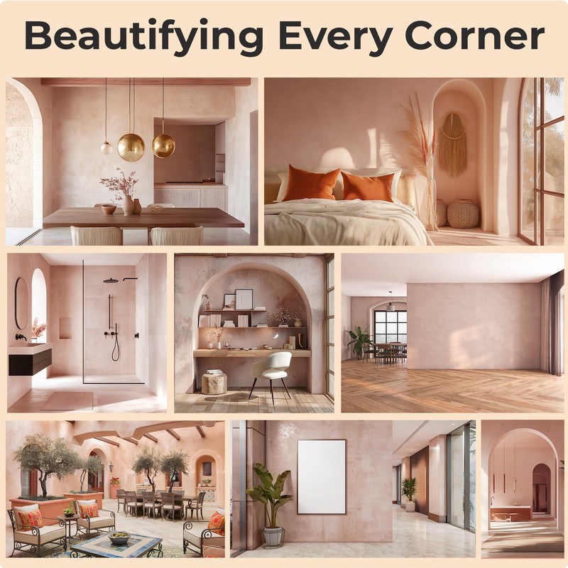 SUZUKA Strato Texture Paint SVL-425, Limewash Effect, Matte Wall -