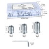 M8 Threaded Inserts for Wood, 100 Pcs - Flanged Hex