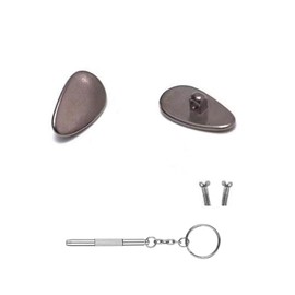 Eyeglass Nose Pads Metal Frames Titanium Glasses Nose Piece Screw Sunglass Nose Pads Glasses Repair Kits with Screws, Nose Pads and Screwdriver