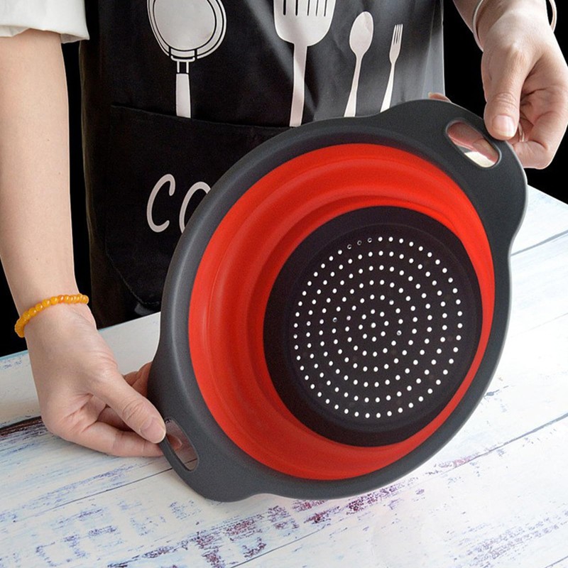 Collapsible Colander, Set of 2 Pcs Collapsible Strainer, Space-Saving Kitchen,