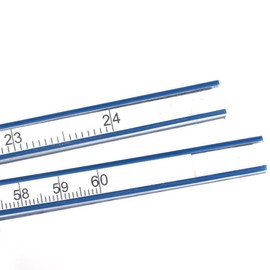 LUCKYBEE 60cm Curved Ruler Craft Ruler Tape Measure Flexible Measuring Soft Plastic Flexible Car Ruler Helix Drawing Measuring Tool Soft Plastic Tape Measure Ruler Blue/White