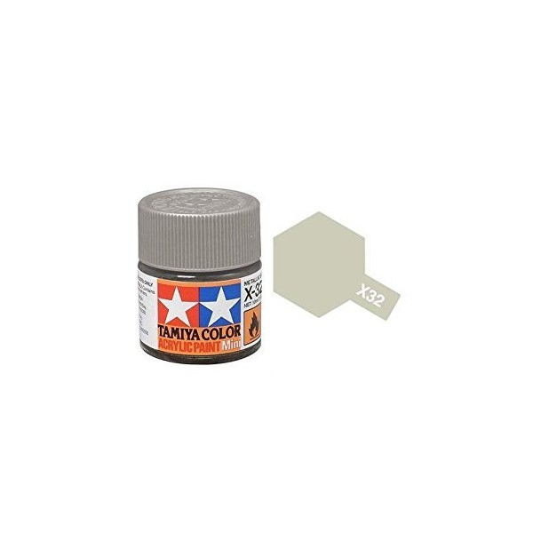 TAMIYA X32 81532 Acrylic Mini X32 Titanium Silver 1/3 oz