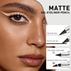 Wugbc 2PCS Nude Gel Eyeliner, Waterline Eyeliner Pencil Waterproof Smudge