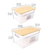 Xbopetda Potato Onion Storage, Potato Bin with Bamboo Lid, Transparent