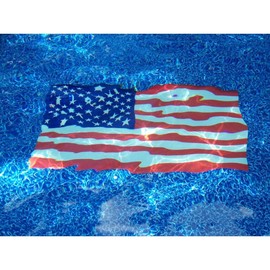 Skip's Garage Blue Hawaiian Hibiscus Poolmat - 29" - Vinyl - Works in Most Pools - Easy to Install and Remove - No Adhesives