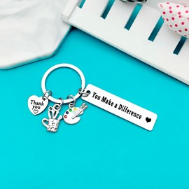 Ximalun Artist Gifts Keyring Painter Gifts You Make A Difference Keyring Art Teacher Appreciation Gifts Art School Graduation Gift Art Student Gift Christmas Birthday Gift Thank You Gift for Artist