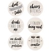 LotFancy Funny Coasters for Drinks Absorbent with Holder, 6PCS Ceramic