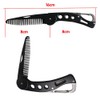 Set of 2 Folding Beard Comb, Pocket Comb, Stainless Steel,