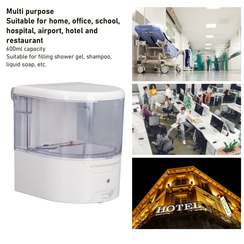 600ml Automatic Soap Dispenser Intelligent Non Contact Wall Soap Container